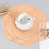 Round Washable Placemats 15 inch Rose Pattern Gold Silver 4