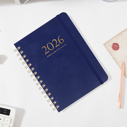 A5 Planner Faux Leather Hardcover 140 Sheets
