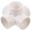 MUSEYA PVC 5-Way Pipe Connector White 2 pcs 1