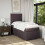 VidaXL vidaXL Boxspringbett mit Matratze Dunkelbraun 90x200 cm Stoff 5