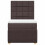 VidaXL vidaXL Boxspringbett mit Matratze Dunkelbraun 90x200 cm Stoff 6