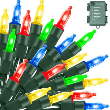 50-LED 17FT Battery Christmas Lights Outdoor Waterproof