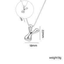 Bubble Letter Necklace Dainty Initial Pendant for Women