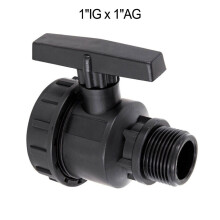 PP Ball Valve Stop with Female and Male Thread Compression