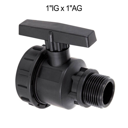 PP Ball Valve Stop with Female and Male Thread Compression