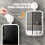 Plastic Dressing Mirror with Suction Cup White 1 Pc 6
