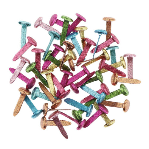 Patterned Mini Brads for Scrapbooking 8x15mm 50 or 100 2