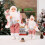 Santa Claus Plush Figurine Pink Robe 1 pc 2