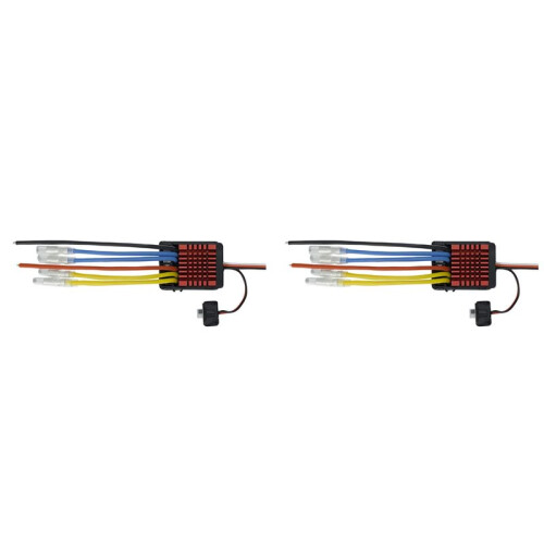2X for  QuicRun WP 880 Dual Brushed 2-4S LiPo Waterproof ESC Speed Controller for 1/8 RC Car
