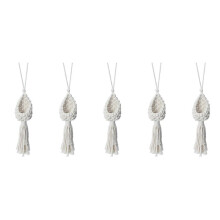 5X Boho Macramé Air Plante Cintre Tillandsia Panier Suspendu Porte-Corde Fleur Décor à la Maison (13CM)