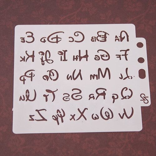 Calligraphy Stencil Art Template Reusable Set 1