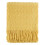 Gelbe Strickdecke mit Quasten, 130 x 230 cm 1