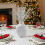 Crystal-Like Christmas Tree Pendants Silver Lollipop Round 6
