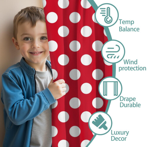 Christmas Curtains Snowflake Pattern 42x63 Inch Polyester 2
