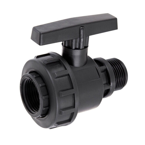 PP Ball Valve Stop with Female and Male Thread Compression 1