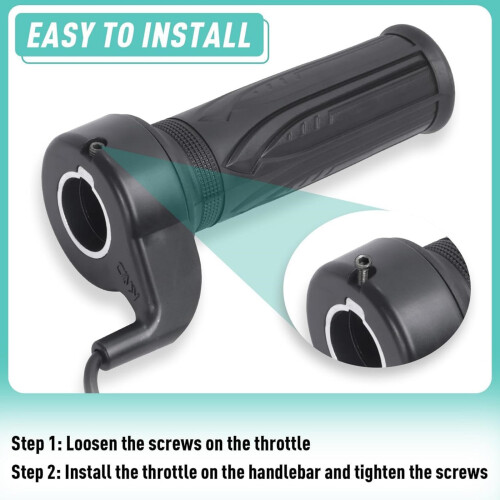 Electric Bicycle Throttle Grip Kit ABS PVC 12V-72V 1