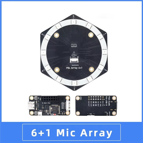 6+1 Mic Array Sound Source Localization Beamforming USB Driver-Free Sound Card Microphone Array with MA-USB8 Drive Board 2