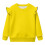 Girls Yellow Pullover Hoodie Long Sleeve Ruffle Sweatshirt 1