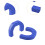 Front Tow Hooks Covers Blue Replacement Hitch Parts 6