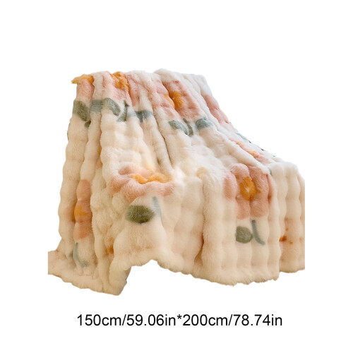 Bubble Rabbit Velvet Throw Blanket 150x200cm Gradient 1