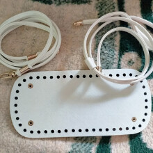 Leather Bag Making Kit with Bottom, Strap, Drawstring - 3