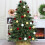 Ensemble de 12 décorations de Noël en velours floqué bordeaux, 2,36 2