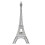 Décoration de table rétro Tour Eiffel en alliage argenté (1 pièce) 3