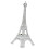 Décoration de table rétro Tour Eiffel en alliage argenté (1 pièce) 4