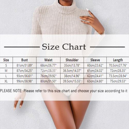 Women's Ribbed Turtleneck Long Sleeve Bodysuit Gray L 2