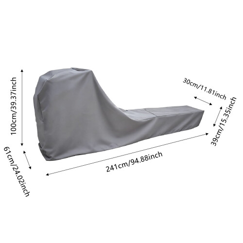 Rowing Machine Cover Black Grey Water Resistant with 1