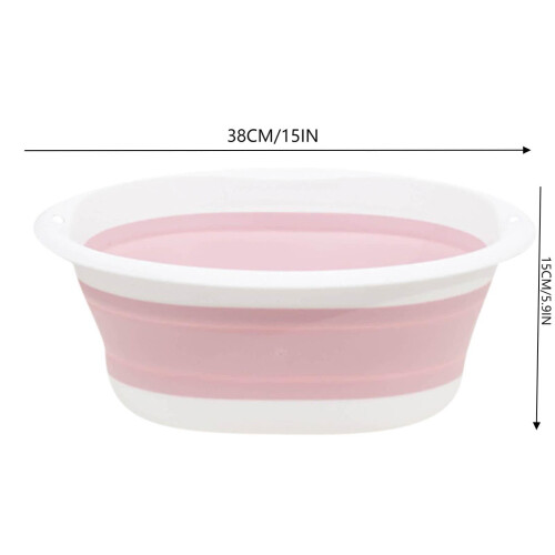 Foldable Washbasin Portable Space-Saving Pink 1