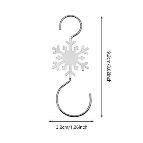 Snowflake Ornament Hooks Metal Wire 10-Pack Silver 1