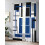 Sheer Curtains Abstract Black Blue Geometric Stripe 52x96 4