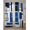 Sheer Curtains Abstract Black Blue Geometric Stripe 52x96 5