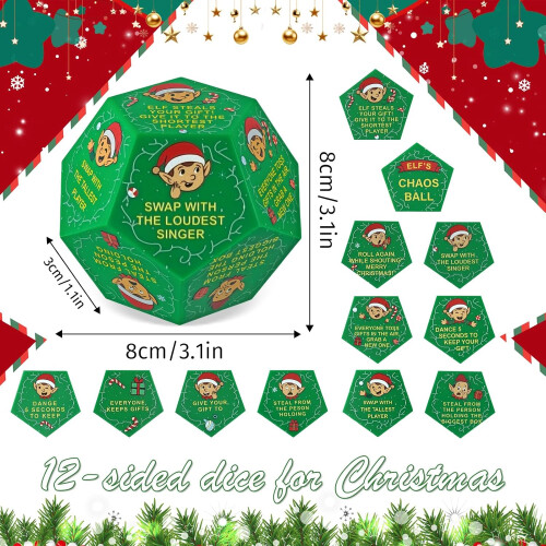 Christmas Gift Exchange Dice Game 4 Inch 1