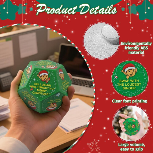 Christmas Gift Exchange Dice Game 4 Inch 2