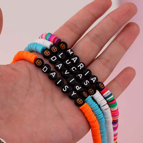 Personalized Beaded Bracelet for Women Custom Name Handmade 2