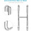 Frameless Glass Shower Door Towel Hooks Silver 3-Pack 3