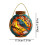 Acrylic Blue Bird Pendant on Branch 1pc 2