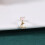 Pink Heart Stud Earrings Gold Tone 1 Pair 2