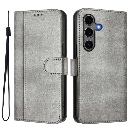 Θήκη πορτοφολιού Motorola Edge S30 από δέρμα με μαγνητικό κλείσιμο, γκρι 1