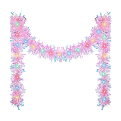 Pink LED Rattan Christmas Lights 500 cm 1