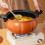 Non-Stick Pumpkin Mini Pressure Cooker Orange 8L 4