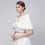 White Faux Fur Shawl Wedding Wrap 1 pc 4