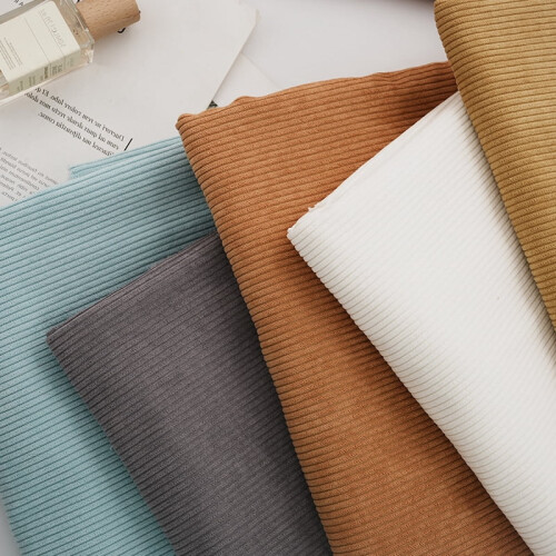 Brown Corduroy Fabric 39 x 59 Inches Soft Solid Color 1