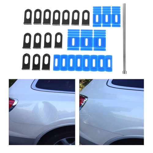 Car Dent Removal Tool Kit Plastic Stainless Steel 1 Set 2