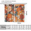Boho Flower Curtains Orange Blue 72x63 inches 2
