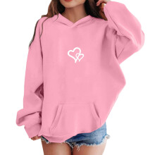 Girls Pullover Hoodie Sweatshirt Printed Casual Long Sleeve