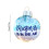 Christmas Beach Glass Ball Ornament Blue 3