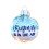Christmas Beach Glass Ball Ornament Blue 6